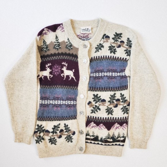 Vintage Northern Reflections Wool Cardigan - Picture 1 of 7